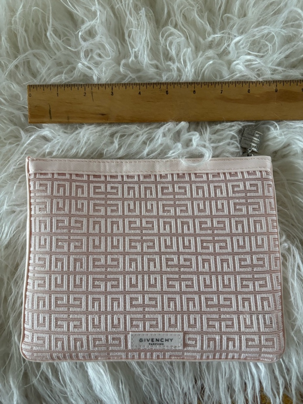 Givenchy Pale Pink Geometric Jacquard Pouch